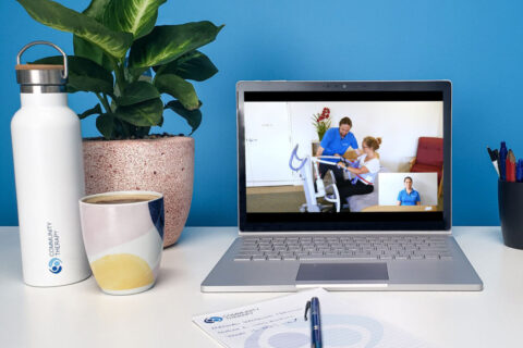 Manual Handling online Training on a computer screen