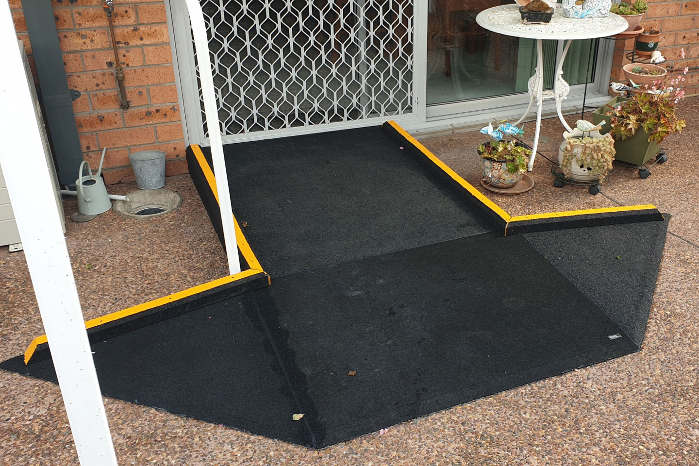 Ramp at client's back door