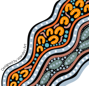 Community Therapy Acknowledgement of Country original artwork