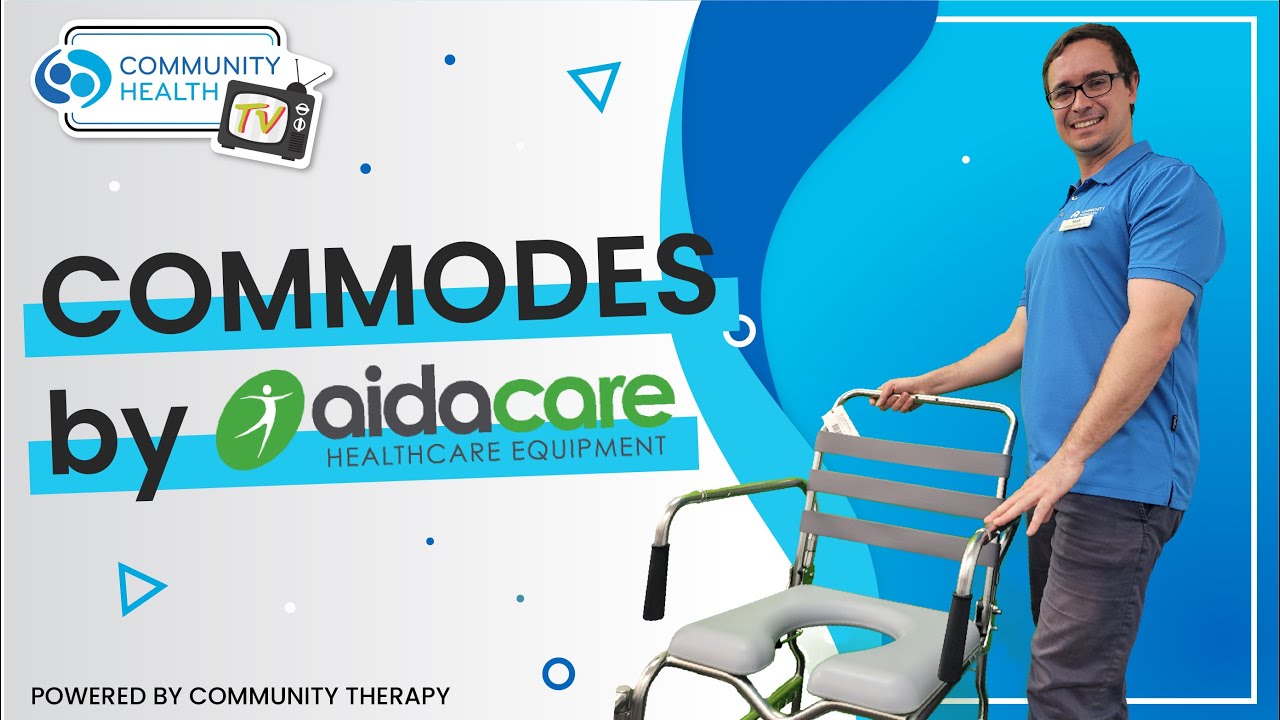 Community Health TV Episode 7 thumbnail with Scott standing next to a commode by Aidacare