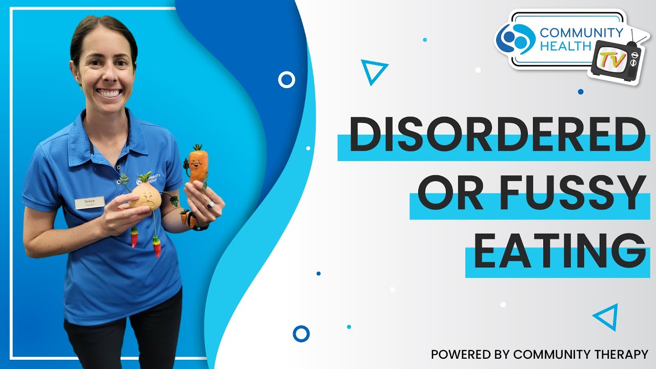 Grace standing and holding a onion and carrot toys for a thumbnail about fussy eaters