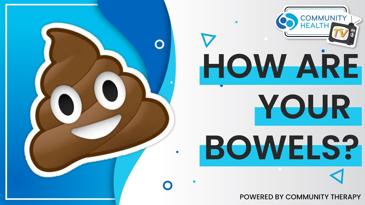 HOw are your bowels? Picture of a poo emoticon for video thumbnail