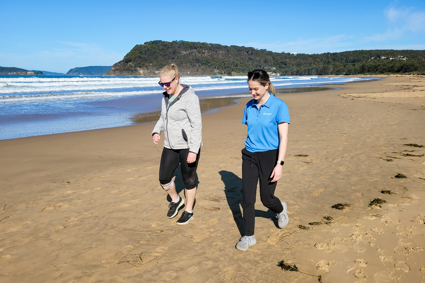 Rehab session at the beach